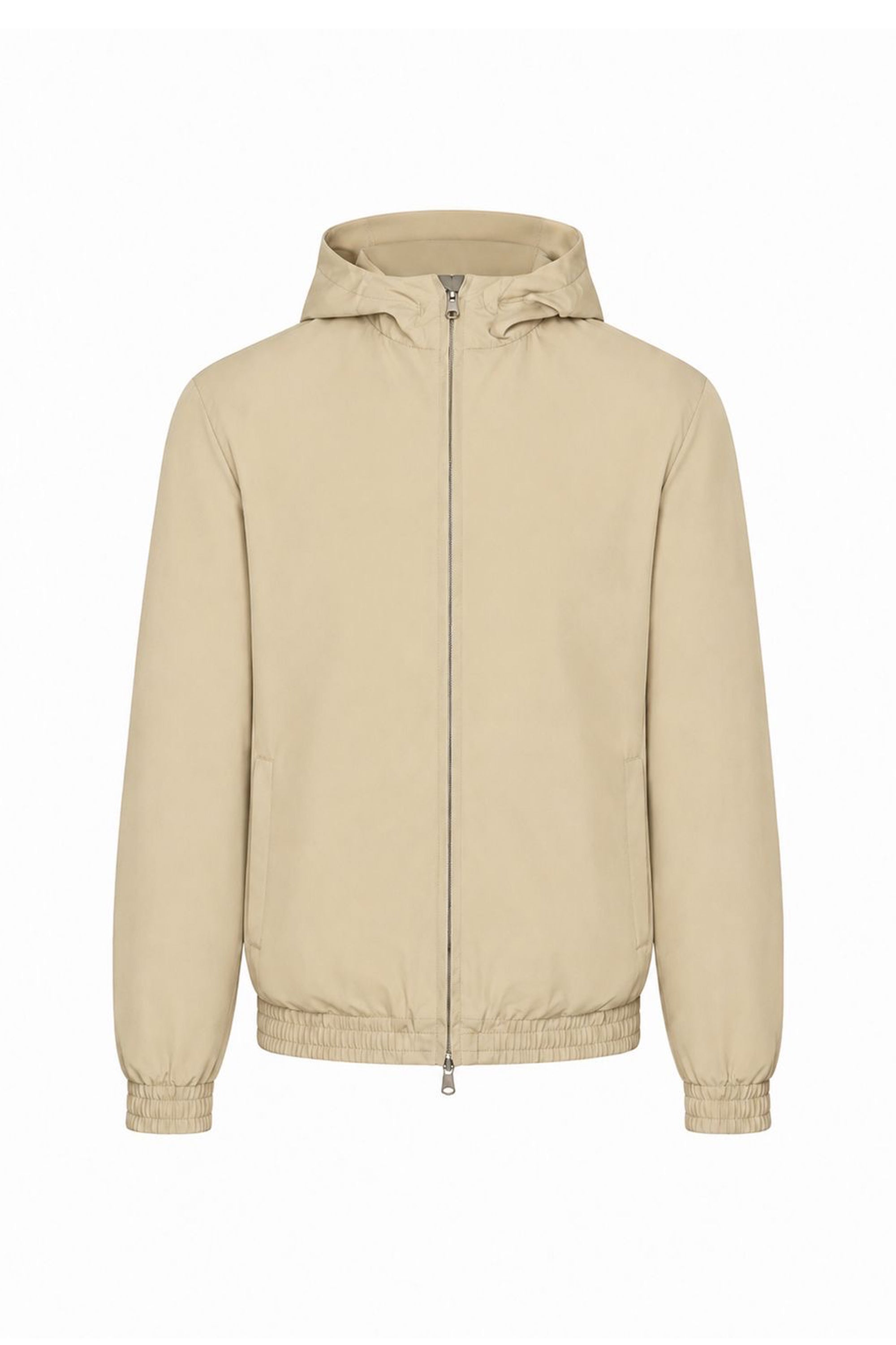 Hooded beige tech suit