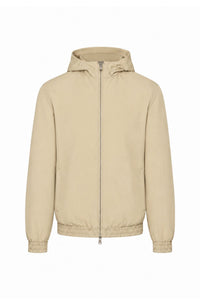 Hooded beige tech suit