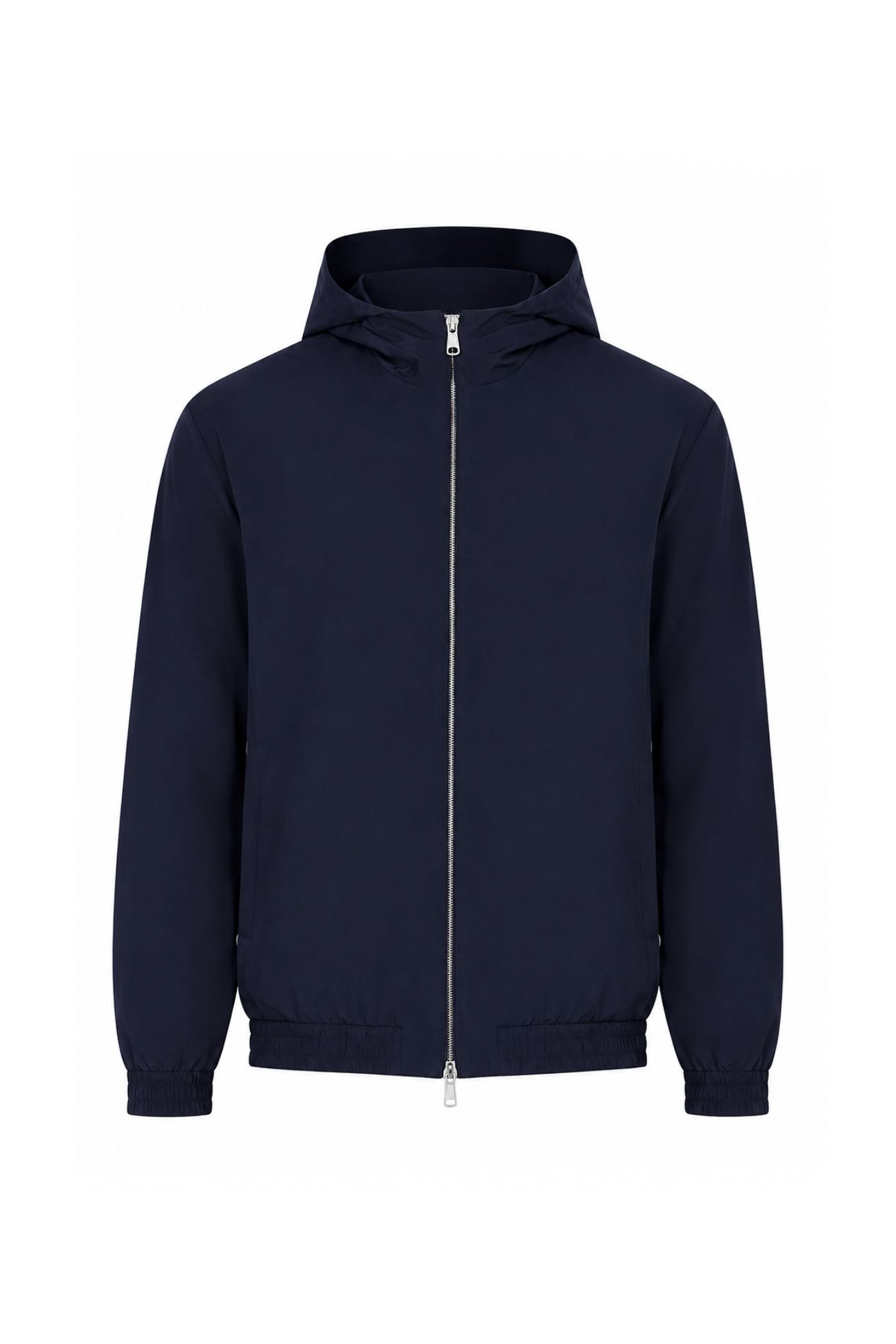 Hooded donker blauwe tech suit