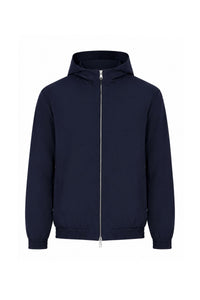 Hooded donker blauwe tech suit