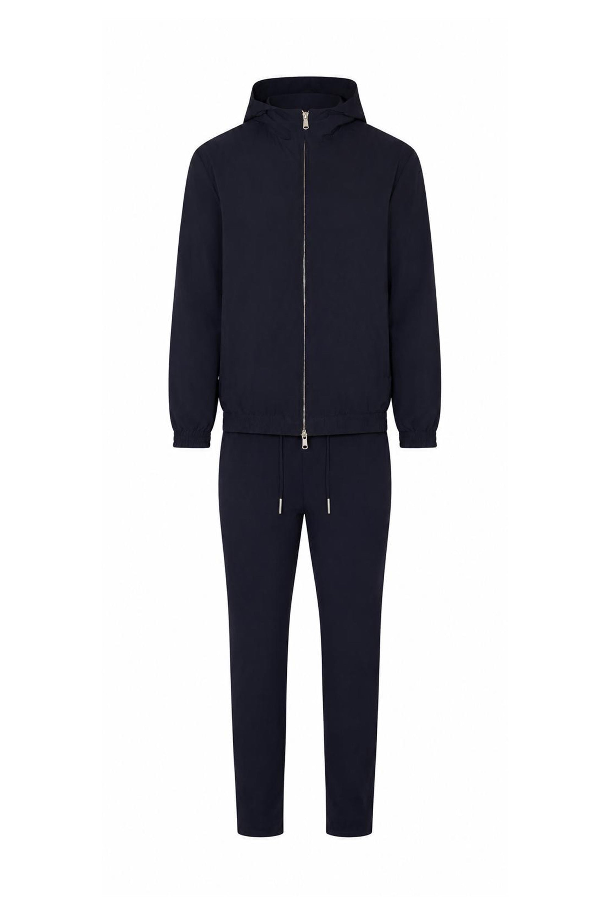 Hooded black tech suit