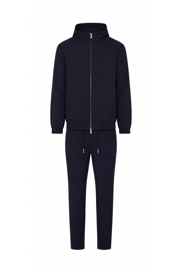 Hooded black tech suit