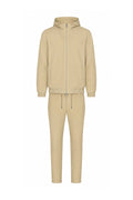 Hooded beige tech suit