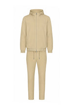 Hooded beige tech suit