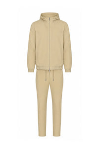 Hooded beige tech suit