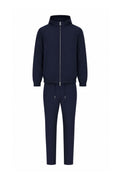 Hooded donker blauwe tech suit