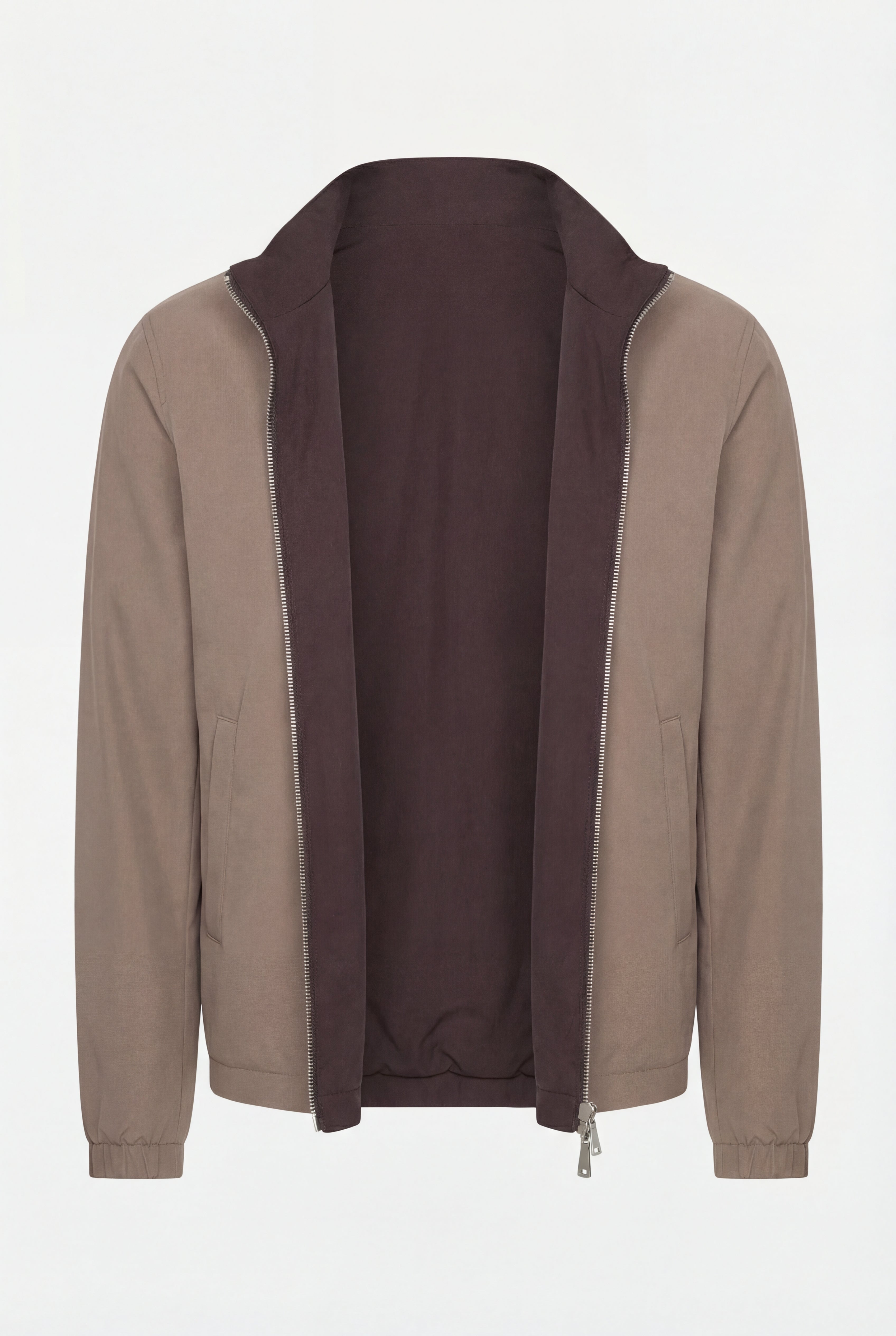 VESTE RÉVERSIBLE CAFÉ ET DÉSERT