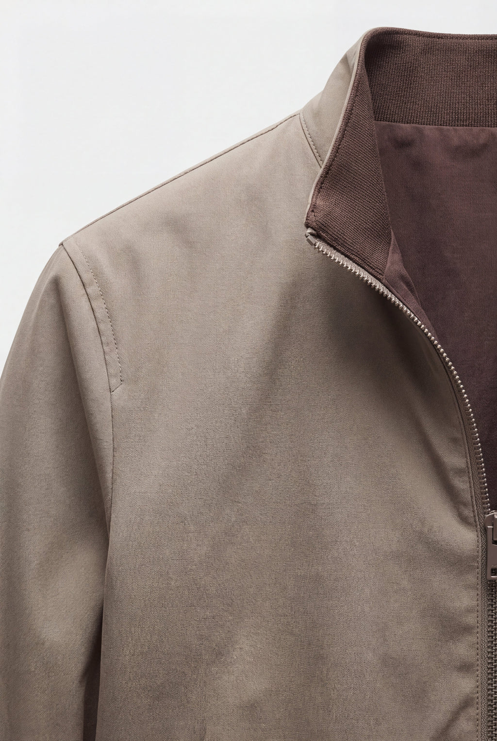 VESTE RÉVERSIBLE CAFÉ ET DÉSERT