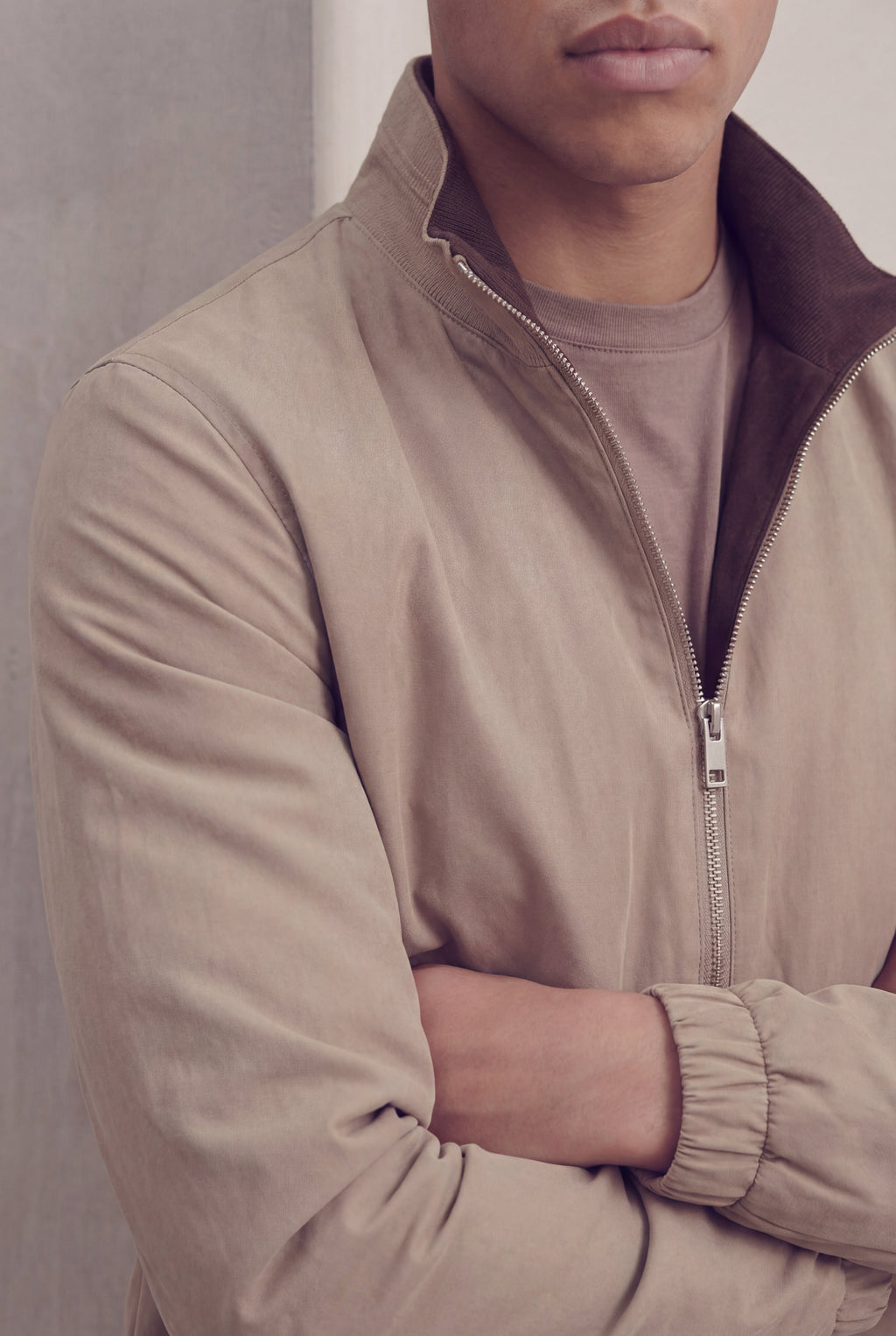 VESTE RÉVERSIBLE CAFÉ ET DÉSERT