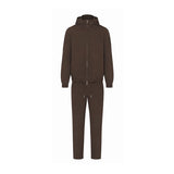 MOCHA BROWN HOODED TECH SUIT