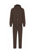 Hooded mokka bruine tech suit